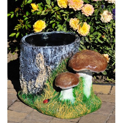 Горшок для цветов Cera Пенёк берёзовый